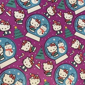 Hello Kitty Snow Globe Purple Christmas gift wrap paper roll